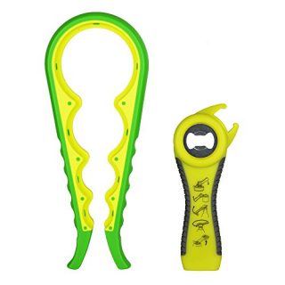 Maxracy Premium All-in-one Bottle Can Lid Twist Gripper Ideal for Seniors Arthritis Suffers and Weak Hands with Free Jar Opener, Green