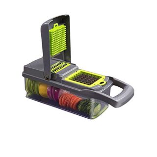 Vegetable Fruits Tool Kitchen Gadgets Grater Cutter Shredder Garlic Meat Chopper Carrot Potato Slicer Salad Maker Vegetable processing (Color : Black)