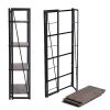 Coavas Folding Bookshelf Home Office, Industrial Bookcase - Image 6