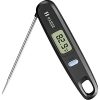 Habor Digital Kitchen Thermometer Instant Read Sensor with Foldable Probe for Food Baking Liquid Meat BBQ Grill Smokers, Standard, Black