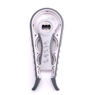 Ucooceek Jar Opener, Multifunction Lid Opener, Simple to Use, Jar Opener for Weak Hands, Elderly, Children Etc, Twist Off Gripper Apply for Various Kitchen Cans and Bottles, Contain 2 Bottle Openers
