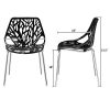 Bonnlo Modern Dining Chairs Set of 6 Plastic Saping Birch Chairs - Image 6