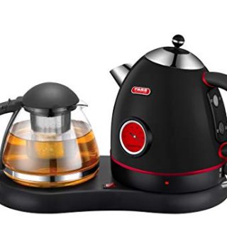 Cordless Electric Stainless Kettle Set with Water Level Indicator