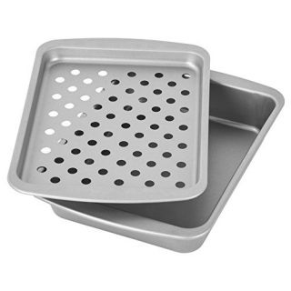 G & S Metal Products Company OvenStuff Nonstick Toaster Oven Bake, Broil and Roast Set, 6.5 x 1.8 x 8.5 inches, Gray