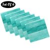 Pfrewn Teal Turquoise Cloth Napkins Set of 6 Green Wood Dinner Napkins Solid Washable Reusable Polyester Table Napkins Oversized 20"X20" with Hemmed Edges for Home Weeding Decoration