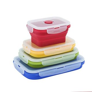 Silicone Collapsible Food Storage Containers with Lids Silicone