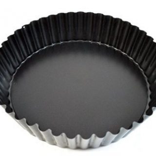 Paderno World Cuisine Deep Non-Stick Removable Base tart pan, 9.5in, Black