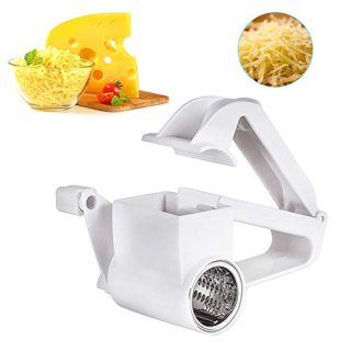 Rotary Cheese Graters with Stainless Steel Drums, Manual Handheld Cheese Cutter - Hand Crank Kitchen Tool for Grating Hard Cheese, Chocolate, Nuts and More
