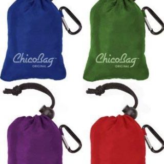 Grocery Bag with Attached Pouch and Carabiner Clip