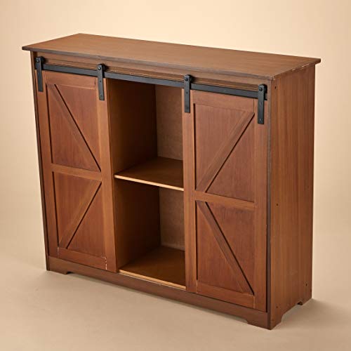 The Lakeside Collection Farmhouse Barn Door Cabinet – Buffet, Entryway Table, Kitchen Storage