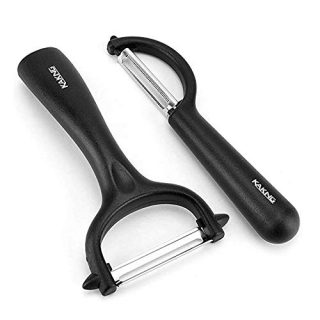 Peeler Set Stainless Steel, Vegetable & Fruit Peeler Kitchen Gadget Easy-grip Handheld Multifunctional Viggie with Swivel Blade for Potato, Carrot, Apple, Citrus 2pcs