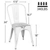 Yaheetech Metal Kitchen Dining Chairs, Indoor-Outdoor - Image 6