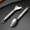 Luxury Vegetable Peeler with Rotating Double-Edged Blade and Brushed Stainless Steel Handle