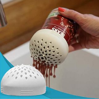 Mini Colander, Micro Kitchen Colander Food Mesh Colander, Portable Mini Can Drainer, for Drain Chickpeas, Kidney Beans and Tinned Fruit - Quick Draining, Strain and Contain Food (White)