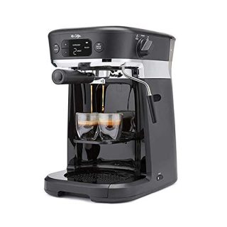 Mr. Coffee All-in- One Occasions Specialty Pods Coffee Maker, 10-Cup Thermal Carafe, and Espresso with Milk Frother and Storage Tray, Black