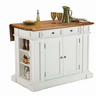 Americana White & Distressed Oak Kitchen Island by Home Styles