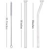ALINK Glass Smoothie Straws, 10" x 10 mm Long Reusable Clear Drinking Straws - Image 4