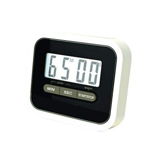 Digital Kitchen Timers for Cooking Big Digit Visual Countdown Silent Timer with Loud Alarm for Kids and Adults Baking Sports Games Office Work Fitness, Black