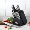 Marco Almond KYA28 14-Piece Japanese High Carbon Stainless Steel Knife Set with Self-Sharpening Block – Professional Kitchen Cutlery Gift Set 🔪🍽️ - Image 5