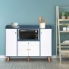 aHUMANs Sideboard with Drawer Storage Cabinet with 3 Cabinets - Image 5