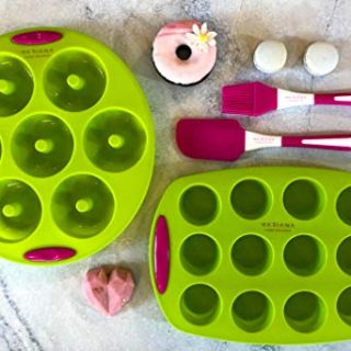 Non-Stick Donut and Cupcake Pans with Handles Combo Kit