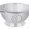BirdRock Home Round Stainless Steel Colander - Self Draining Pasta Bowl - Kitchen Food Washing Strainer - Wide Grip Handles - Large