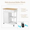Mecor Kitchen Rolling Island Cart w/Wood Top - Image 6