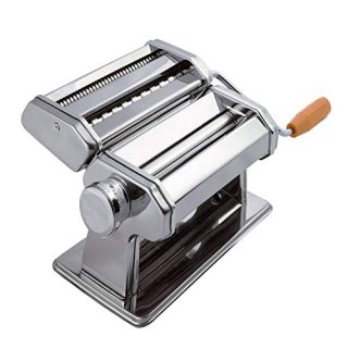 Pasta Maker Machine Hand Crank - Roller Cutter Noodle Makers Best for Homemade Noodles Spaghetti Fresh Dough Making Tools Rolling Press Kit - Stainless Steel Kitchen Accessories Manual Machines
