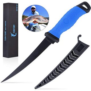 TOPFORT Outdoors Fillet Knife 7 inch, Fishing Knife with Razor Sharp Stainless Steel Blade