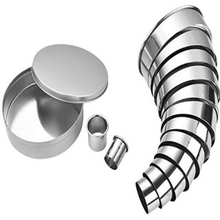 Amestar Round Cookie Cutter Set 14 Pack Circle Biscuit Pastry Donut Doughnut Cutter Nest Circle Baking Metal Ring Molds 18/8 304 Stainless Steel,Diameter from 0.9 to 4.6 in