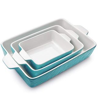 Krokori Rectangular Baking Pan Ceramic Glaze Baking Dish