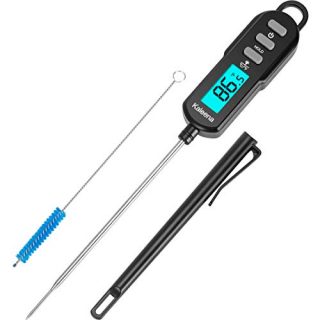 Kaleena Digital Meat Thermometer, Waterproof Instant Read Food Thermometer with Backlight, Ultra Fast Cooking Thermometer with Long Probe for Kitchen Meat BBQ Grill Smoker Candy Oil Milk