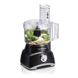 Hamilton Beach 8-Cup Compact Food Processor & Vegetable Chopper for Slicing, Shredding, Mincing, and Puree, 450 Watts, Black (70740)