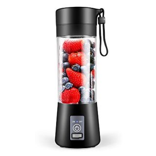 Dr.me Portable Blender, Personal Mixer Fruit Rechargeable with USB, Mini Blender for Smoothie, Fruit Juice, 380ml, Six 3D Blades for Great Mixing