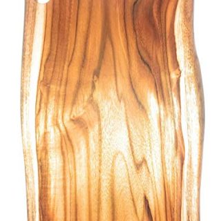 Ecowood Costa Rica Teak Wood Cutting Board For Kitchen. Luxury 1 Single Wood Slab, No Glue, Rustic Natural Live Edge. Size XXL (14.5x12 inches)