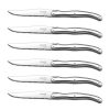 [Set of 6]Steak Knives,Silverware Set,FANTECK 18/10 Stainless Steel Serrated Sharp Light Premium Laguiole Dishwasher Safe Polished Table Dinner Cutlery Flatware Kitchen Steak Knives Gift Box-Silver 9"