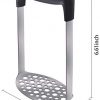 LADIZIO Stainless Steel Potato Masher, Hand Plate Food Masher - Image 2