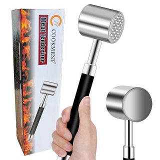 Meat Tenderizer Hammer,Mallet Tool,Pounder for Tenderizing Steak, Beef and Poultry. Heavy Duty Construction with Comfort Grip Handle - Dishwasher Safe by JY cookment