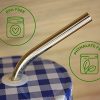 Short Thin Bent Stainless Steel Straws for Cocktail Glasses - Image 4