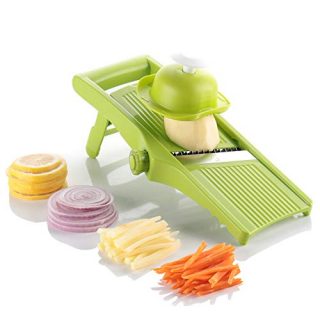 Ourokhome Vegetable Mandoline Potato Slicer - Fry Cutter for Onion Rings, Chips and French Fries