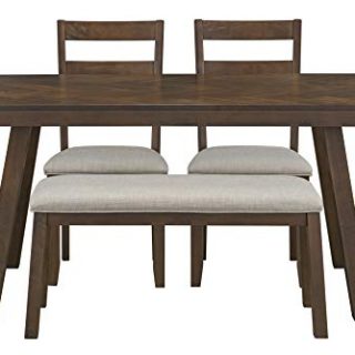 Ready To Live Dark Brown Caswell Dining Set, Height