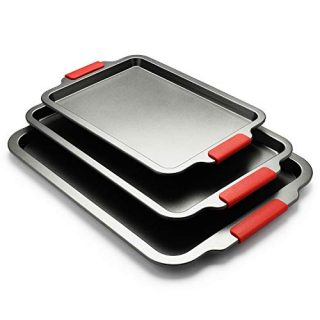 3 Piece Baking Sheets Nonstick Bakeware Set