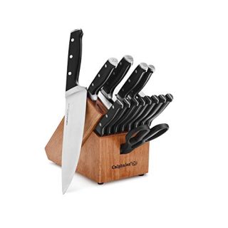 Calphalon Classic Self-Sharpening 15-Pc. Cutlery Knife Block Set,Brown