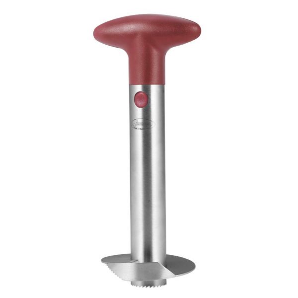 Pineapple Corer, [Upgraded, Reinforced, Thicker Blade] Newness Premium Pineapple Corer Remover, Stainless Steel Pineapple Core Remover Kitchen Tool with Sharp Blade for Diced Fruit Rings, Red