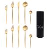 Gold Utensils Set KiiZYs Modern Cutlery | 10-piece Flatware Sets - Image 7