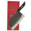 Manual forging Kitchen Knife Chef's Meat Cleaver Butcher Knife Vegetable Cutter with (Black handle)