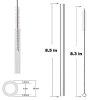 MIXIAO Glass Drinking Straws Clear Reusable Glass Straws Set - Image 2