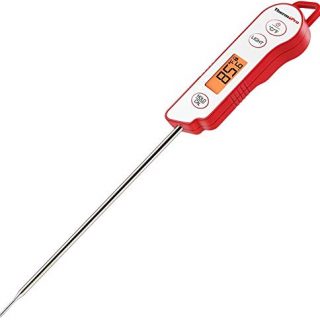 ThermoPro TP15 Digital Waterproof Instant Read Meat Thermometer for Grilling Cooking Food Candy Thermometer Kitchen with Calibration & Backlight for BBQ Smoker Grill Thermometer