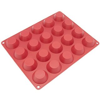 Silicone Molds [Mini Tart, 20 Cup] Cupcake Baking Pan - Free Paper Muffin Cups - Non Stick, BPA Free, 100% Silicon & Dishwasher Safe Silicon Bakeware Tin - Kitchen Rubber Tray & Soap Molds