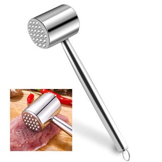 Meat Tenderizer, Meat Hammer of heavy Metal tool for Tenderizing Steak, Beef, Poultry, kitchen. Stainless steel material, Easy to clean, 100% Dishwasher Safe by DIMESHY.